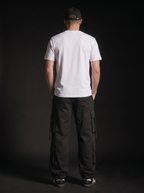 Black Parachute Cargo 8 Pockets - Adjustable Drawstrings