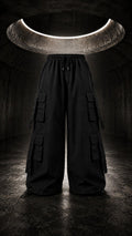 Black Parachute Cargo 8 Pockets - Adjustable Drawstrings