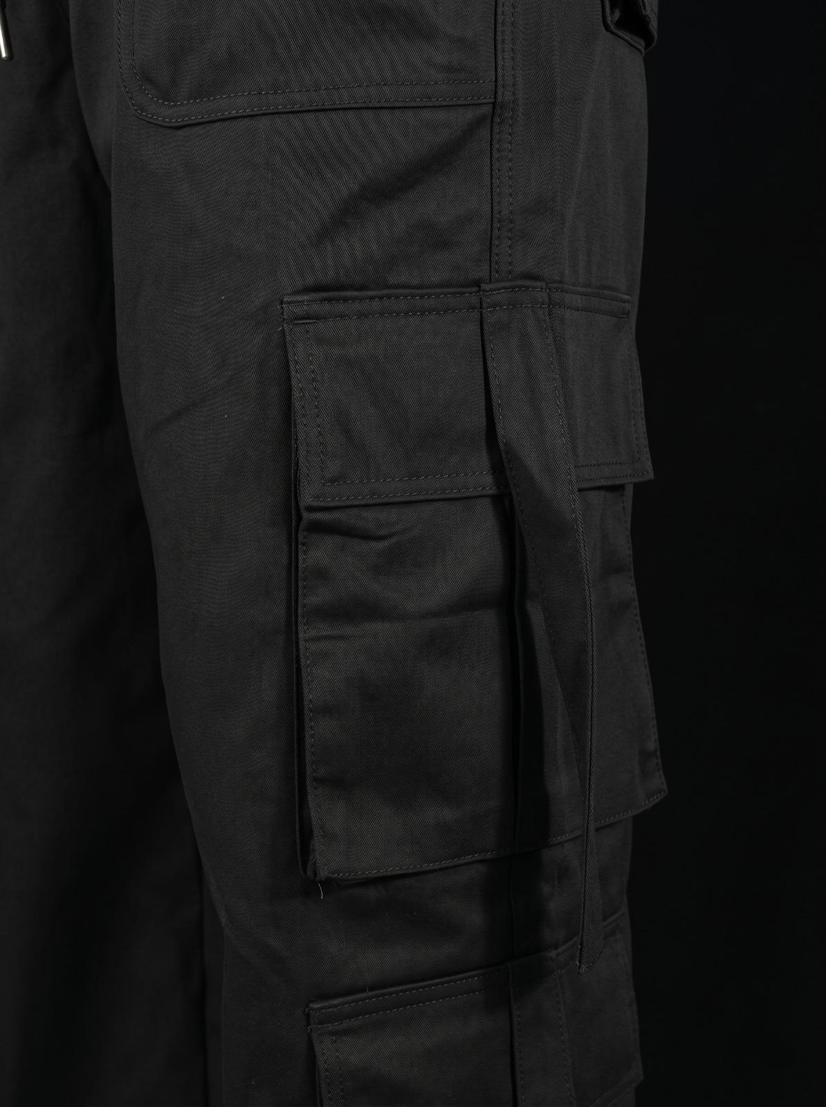 Black Parachute Cargo 8 Pockets - Adjustable Drawstrings
