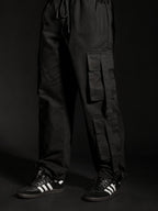 Black Parachute Cargo 8 Pockets - Adjustable Drawstrings