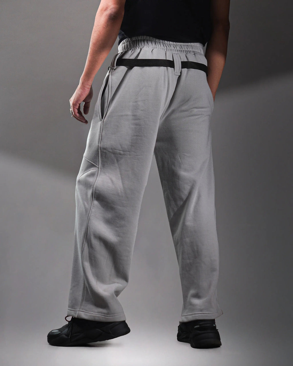 Zams Grey Baggy Fit Tech Sweatpant 002 ZAMS