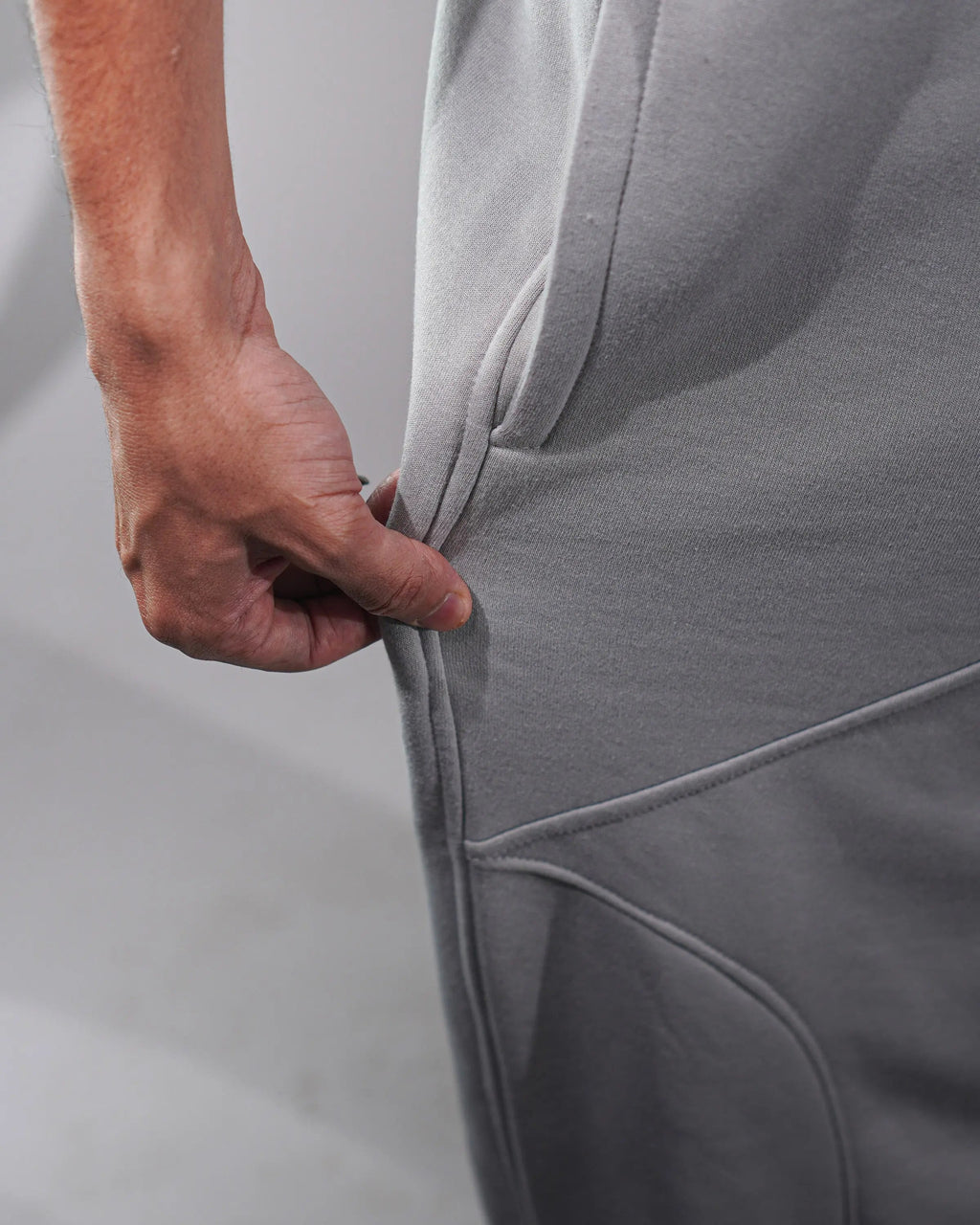 Zams Grey Baggy Fit Tech Sweatpant 002 ZAMS