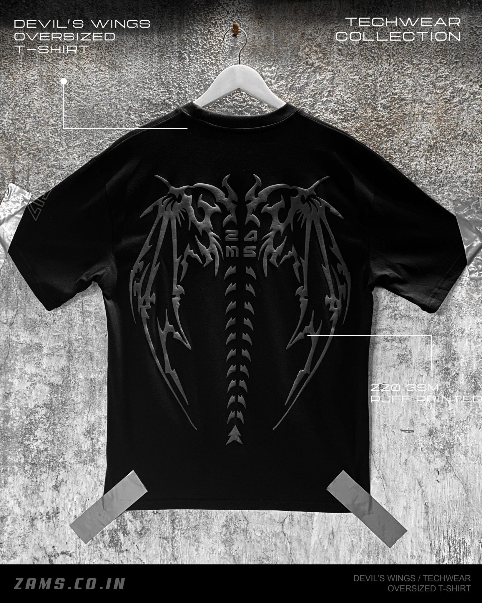 Devil's Wings / Techwear / Oversized T-Shirt – Zams